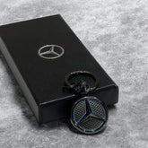 Mercedes-Benz Gunmetal Grey & Electric Blue Outline Keyring
