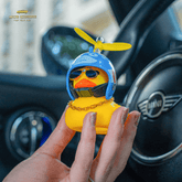 Cool Rider Duck – Spinning Helmet Car Dashboard Decor