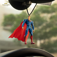 Superhero Hanging Car Mirror Decor – Action Figure Edition