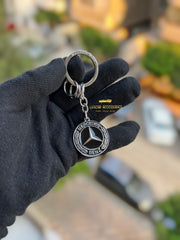 Mercedes-Benz Classic Black & Silver Keyring