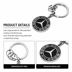 Mercedes-Benz Classic Black & Silver Keyring